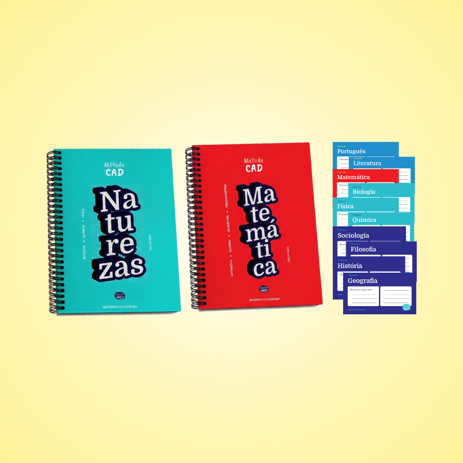 Combo completo VemMED com CAD Naturezas, CAD Matemática e FlashCards